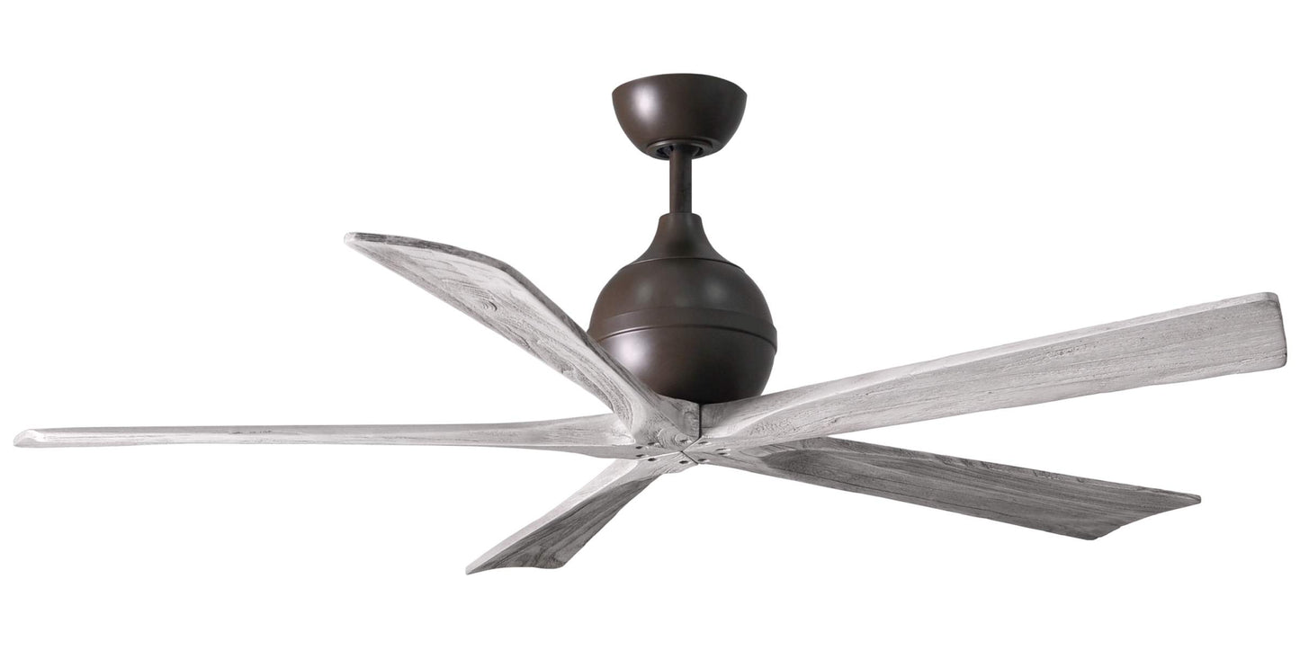 IR5-TB-BW-60 Atlas Irene 60" Ceiling Fan in Textured Bronze with Barnwood Tone Blades