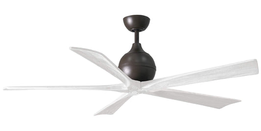 IR5-TB-MWH-60 Atlas Irene 60" Ceiling Fan in Textured Bronze with Matte White Blades