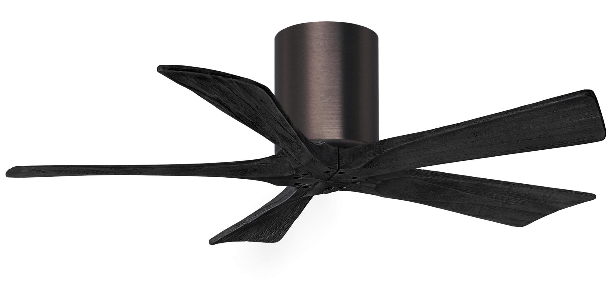 IR5H-BB-BK-42 Atlas Irene 42" Ceiling Fan in Brushed Bronze with Matte Black Blades