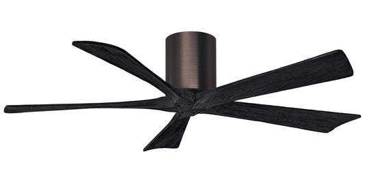 IR5H-BB-BK-52 Atlas Irene 52" Ceiling Fan in Brushed Bronze with Matte Black Blades