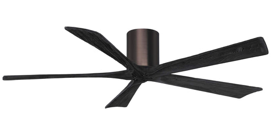 IR5H-BB-BK-60 Atlas Irene 60" Ceiling Fan in Brushed Bronze with Matte Black Blades