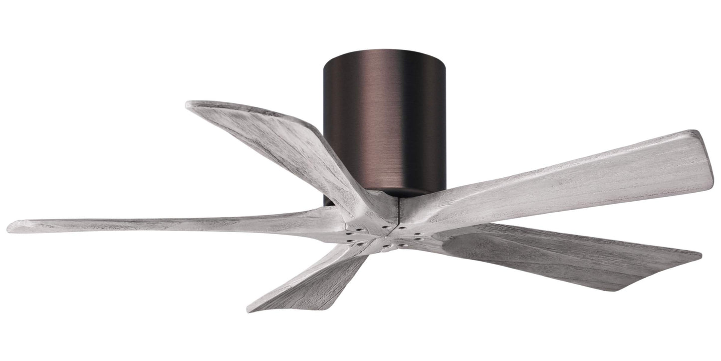 IR5H-BB-BW-42 Atlas Irene 42" Ceiling Fan in Brushed Bronze with Barnwood Tone Blades