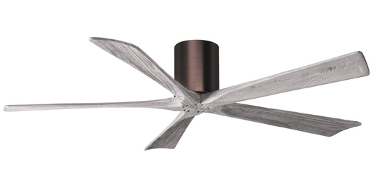 IR5H-BB-BW-60 Atlas Irene 60" Ceiling Fan in Brushed Bronze with Barnwood Tone Blades
