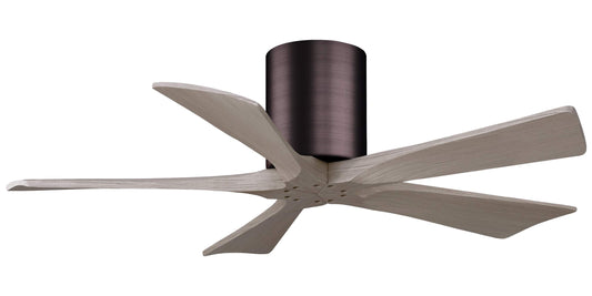 IR5H-BB-GA-42 Atlas Irene 42" Ceiling Fan in Brushed Bronze with Gray Ash Blades