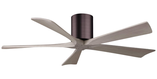 IR5H-BB-GA-52 Atlas Irene 52" Ceiling Fan in Brushed Bronze with Gray Ash Blades