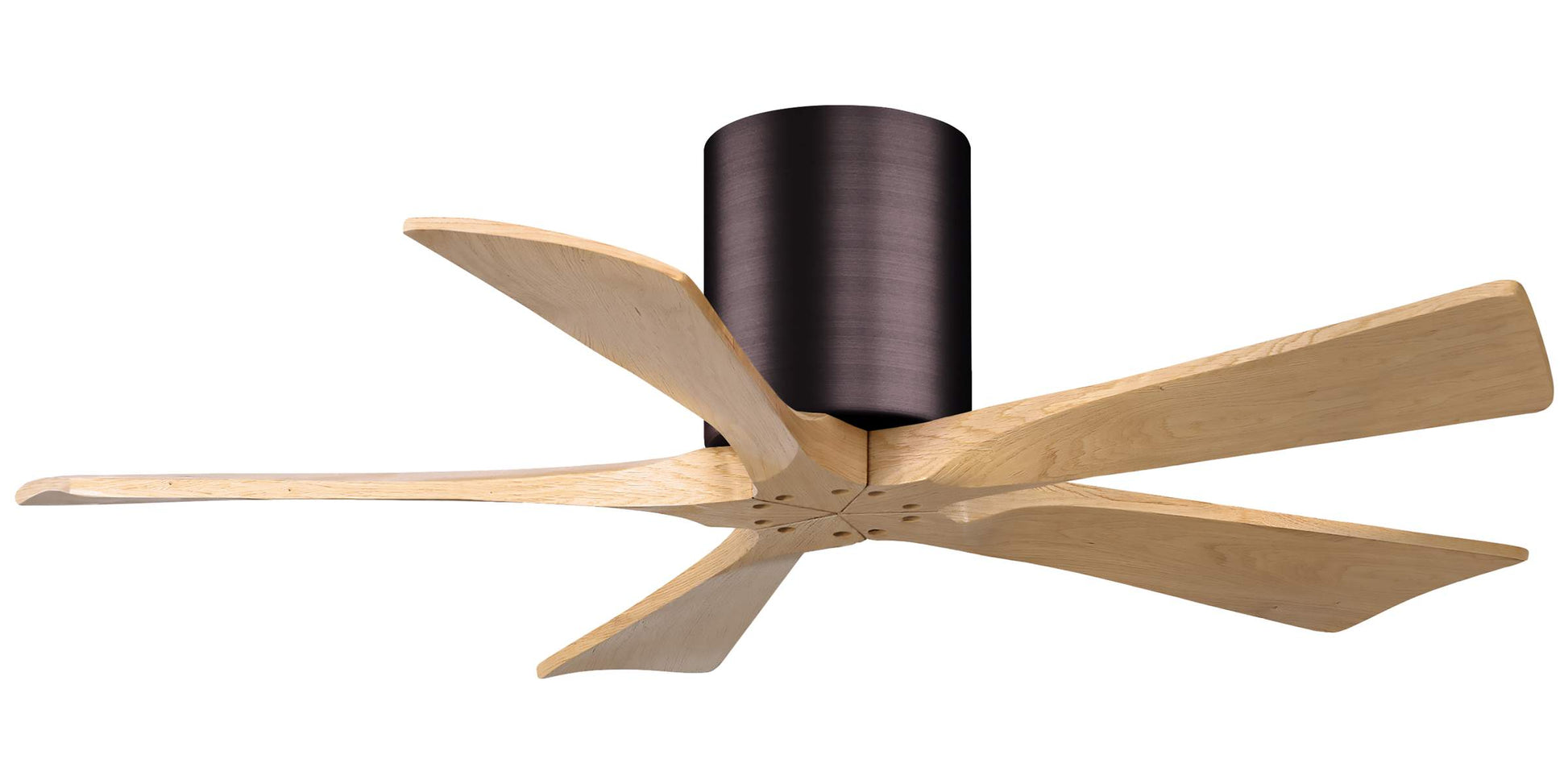 IR5H-BB-LM-42 Atlas Irene 42" Ceiling Fan in Brushed Bronze with Light Maple Blades