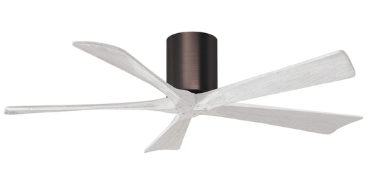 IR5H-BB-MWH-52 Atlas Irene 52" Ceiling Fan in Brushed Bronze with Matte White Blades
