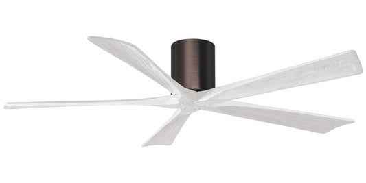 IR5H-BB-MWH-60 Atlas Irene 60" Ceiling Fan in Brushed Bronze with Matte White Blades