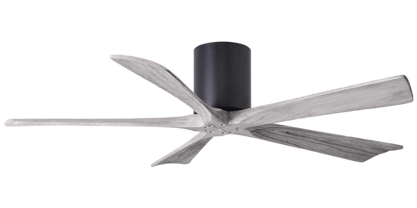 IR5H-BK-BW-52 Atlas Irene 52" Ceiling Fan in Matte Black with Barnwood Tone Blades