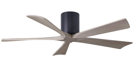 IR5H-BK-GA-52 Atlas Irene 52" Ceiling Fan in Matte Black with Gray Ash Blades