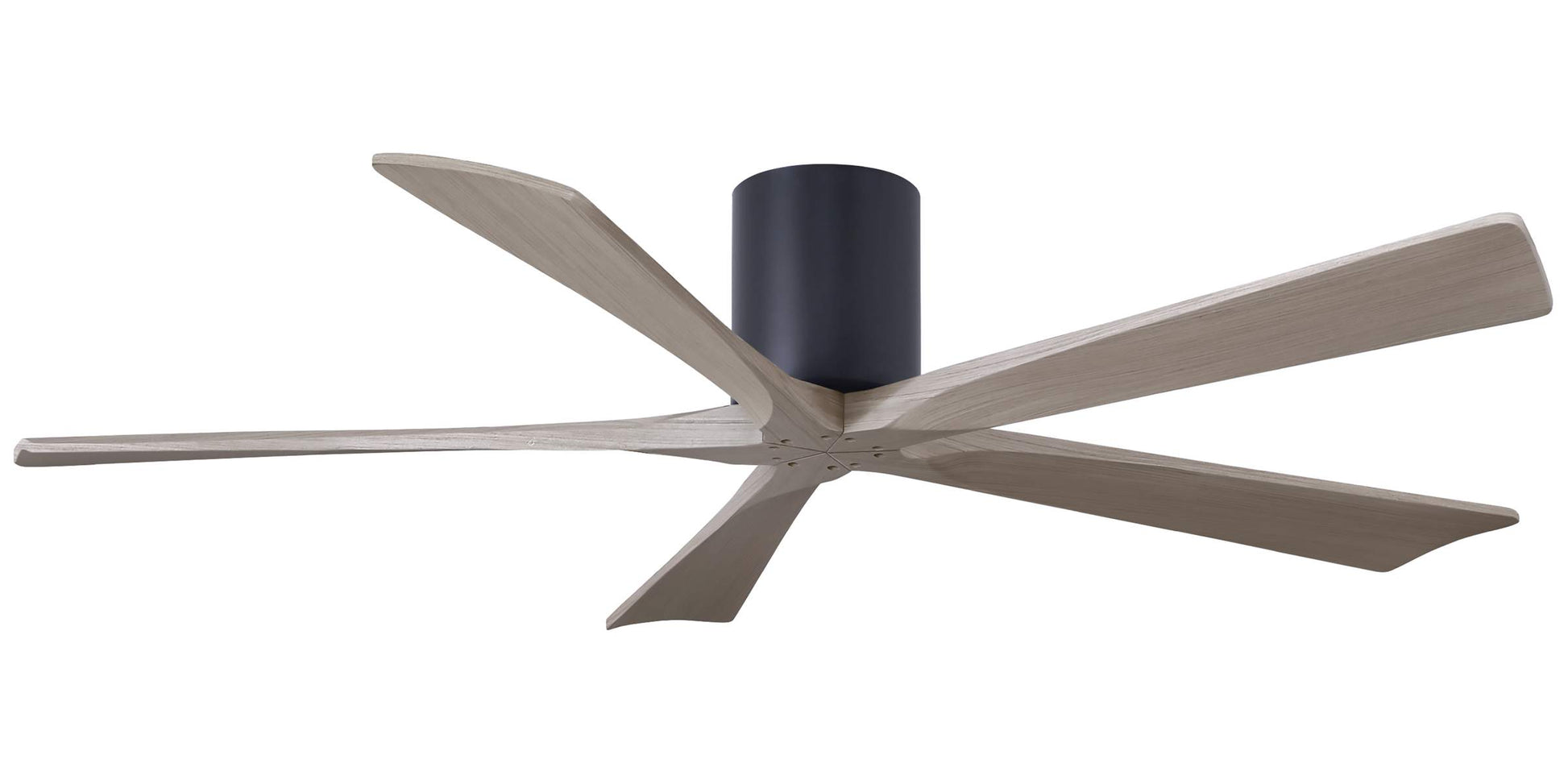 IR5H-BK-GA-60 Atlas Irene 60" Ceiling Fan in Matte Black with Gray Ash Blades