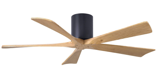 IR5H-BK-LM-52 Atlas Irene 52" Ceiling Fan in Matte Black with Light Maple Blades