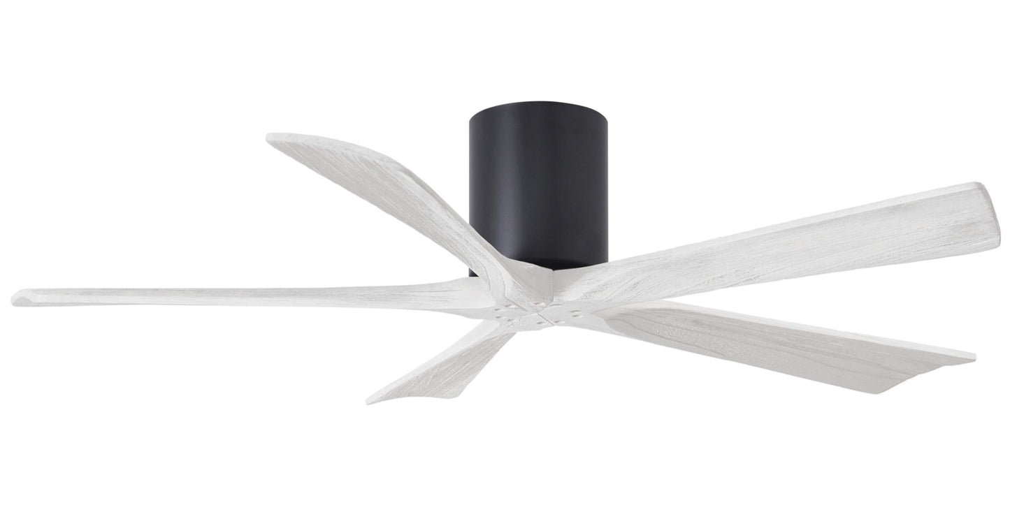 IR5H-BK-MWH-52 Atlas Irene 52" Ceiling Fan in Matte Black with Matte White Blades