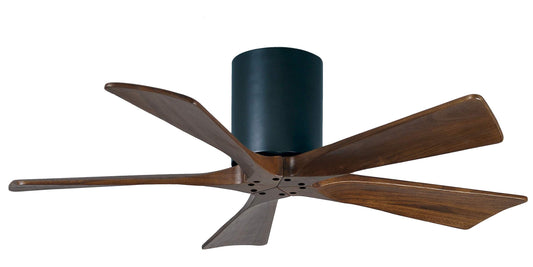 IR5H-BK-WA-42 Atlas Irene 42" Ceiling Fan in Matte Black with Walnut Tone Blades