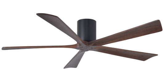 IR5H-BK-WA-60 Atlas Irene 60" Ceiling Fan in Matte Black with Walnut Tone Blades