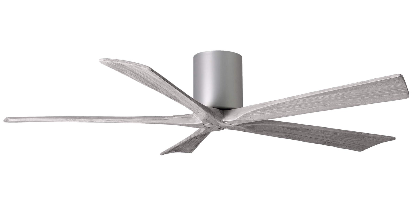 IR5H-BN-BW-60 Atlas Irene 60" Ceiling Fan in Brushed Nickel with Barnwood Tone Blades