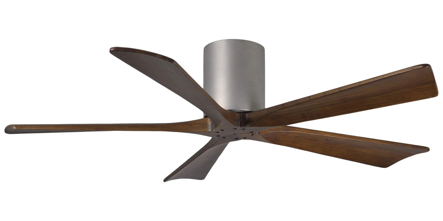 IR5H-BN-WA-52 Atlas Irene 52" Ceiling Fan in Brushed Nickel with Walnut Tone Blades