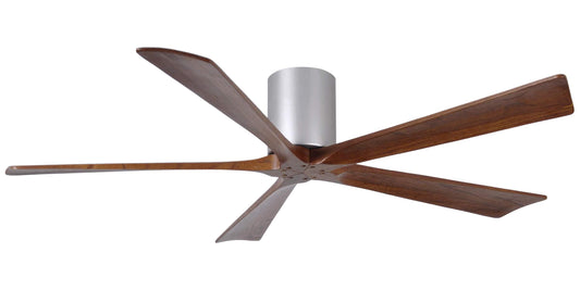 IR5H-BN-WA-60 Atlas Irene 60" Ceiling Fan in Brushed Nickel with Walnut Tone Blades