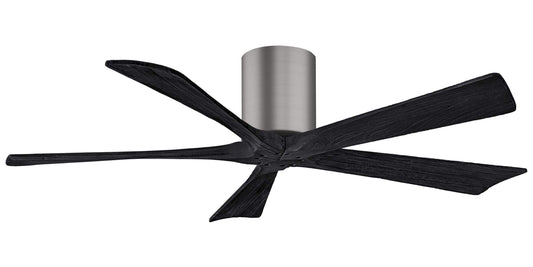 IR5H-BP-BK-52 Atlas Irene 52" Ceiling Fan in Brushed Pewter with Matte Black Blades