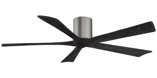 IR5H-BP-BK-60 Atlas Irene 60" Ceiling Fan in Brushed Pewter with Matte Black Blades