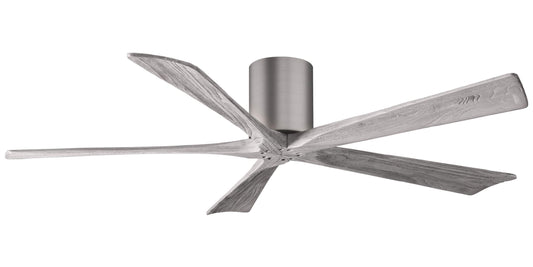 IR5H-BP-BW-60 Atlas Irene 60" Ceiling Fan in Brushed Pewter with Barnwood Tone Blades