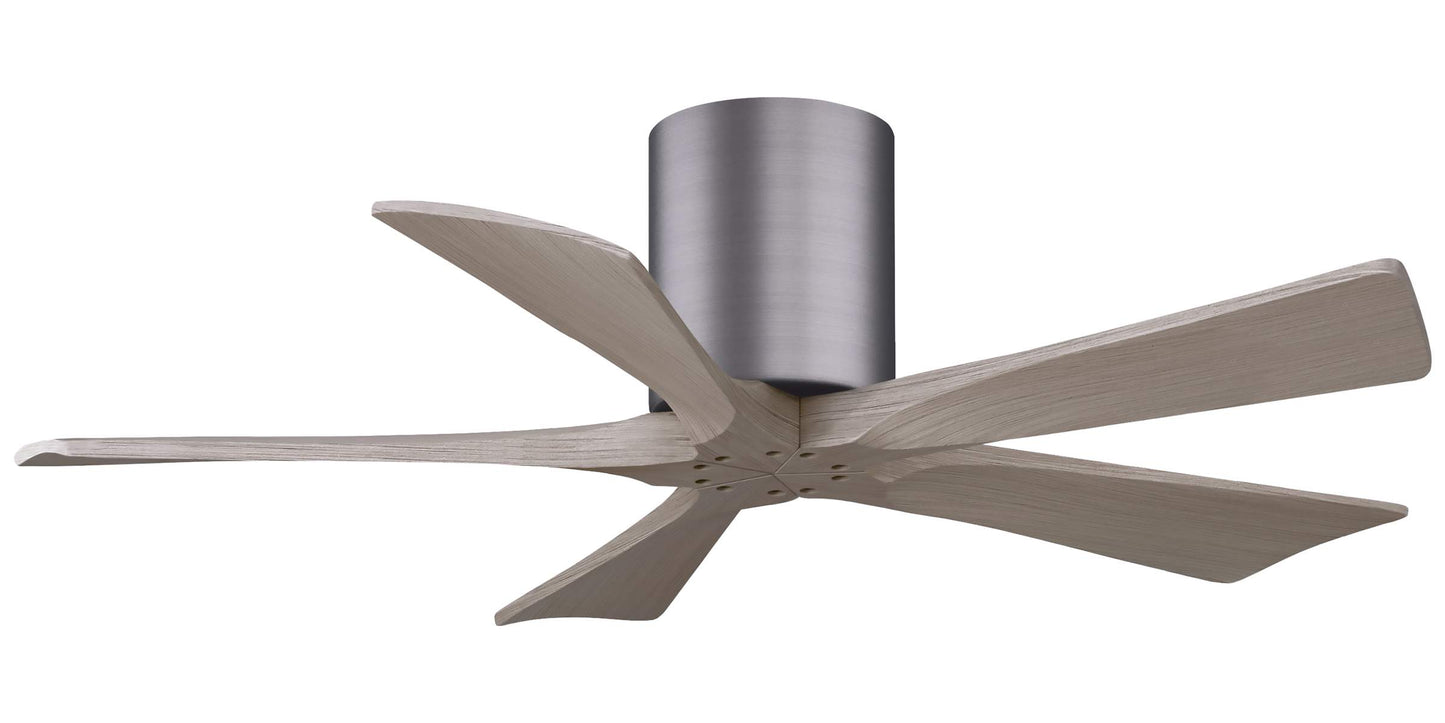 IR5H-BP-GA-42 Atlas Irene 42" Ceiling Fan in Brushed Pewter with Gray Ash Blades