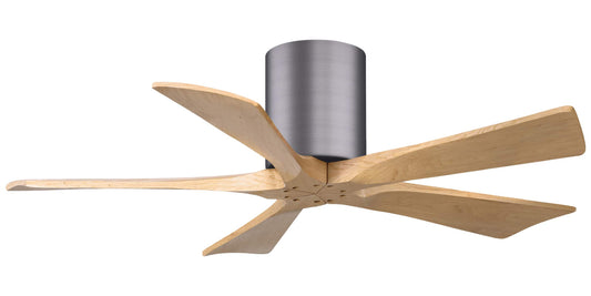 IR5H-BP-LM-42 Atlas Irene 42" Ceiling Fan in Brushed Pewter with Light Maple Blades