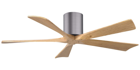 IR5H-BP-LM-52 Atlas Irene 52" Ceiling Fan in Brushed Pewter with Light Maple Blades