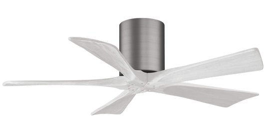 IR5H-BP-MWH-42 Atlas Irene 42" Ceiling Fan in Brushed Pewter with Matte White Blades