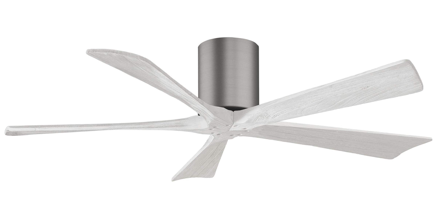 IR5H-BP-MWH-52 Atlas Irene 52" Ceiling Fan in Brushed Pewter with Matte White Blades