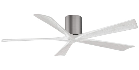 IR5H-BP-MWH-60 Atlas Irene 60" Ceiling Fan in Brushed Pewter with Matte White Blades