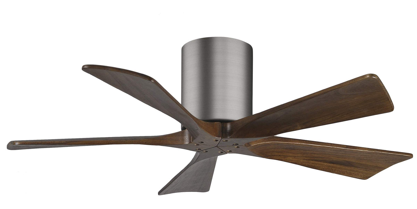 IR5H-BP-WA-42 Atlas Irene 42" Ceiling Fan in Brushed Pewter with Walnut Blades