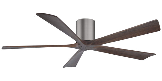 IR5H-BP-WA-60 Atlas Irene 60" Ceiling Fan in Brushed Pewter with Walnut Blades