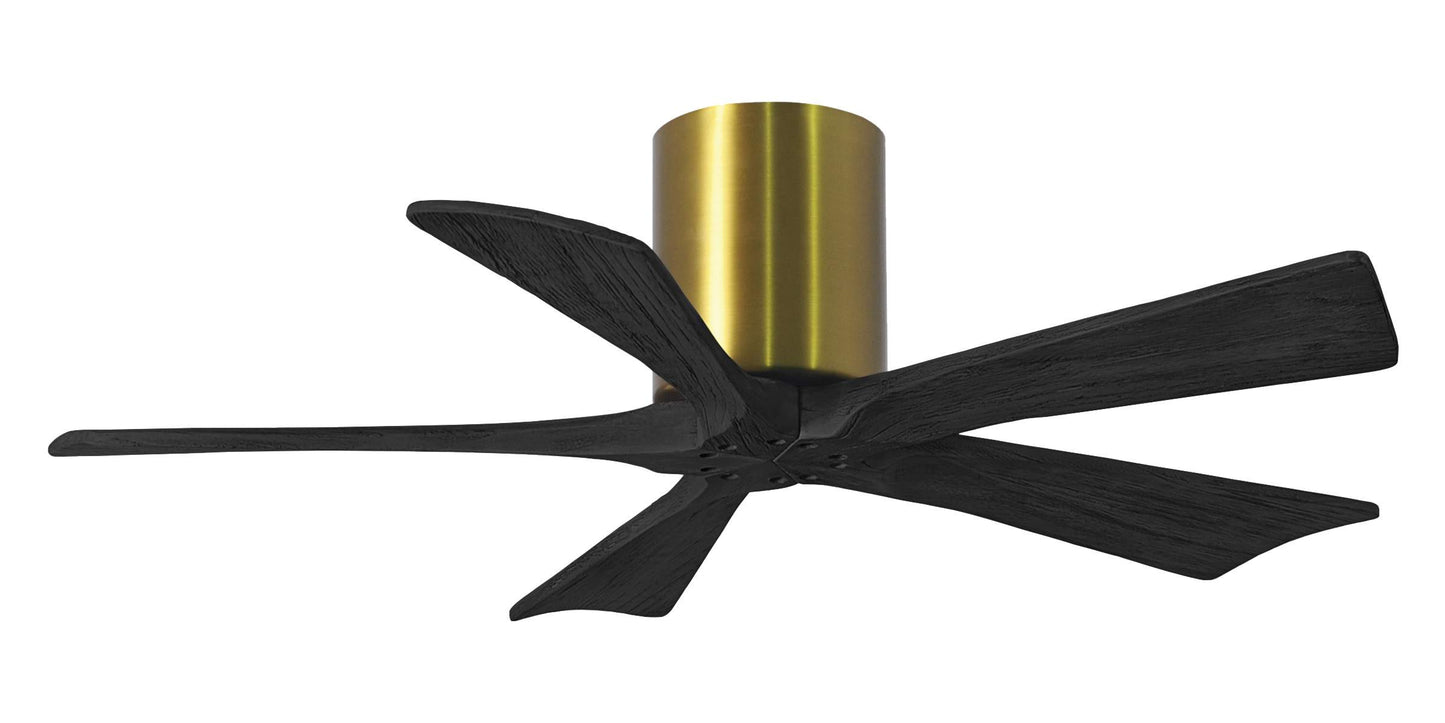 IR5H-BRBR-BK-42 Atlas Irene 42" Ceiling Fan in Brushed Brass with Matte Black Blades