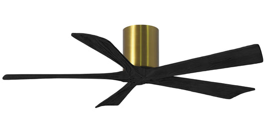 IR5H-BRBR-BK-52 Atlas Irene 52" Ceiling Fan in Brushed Brass with Matte Black Blades