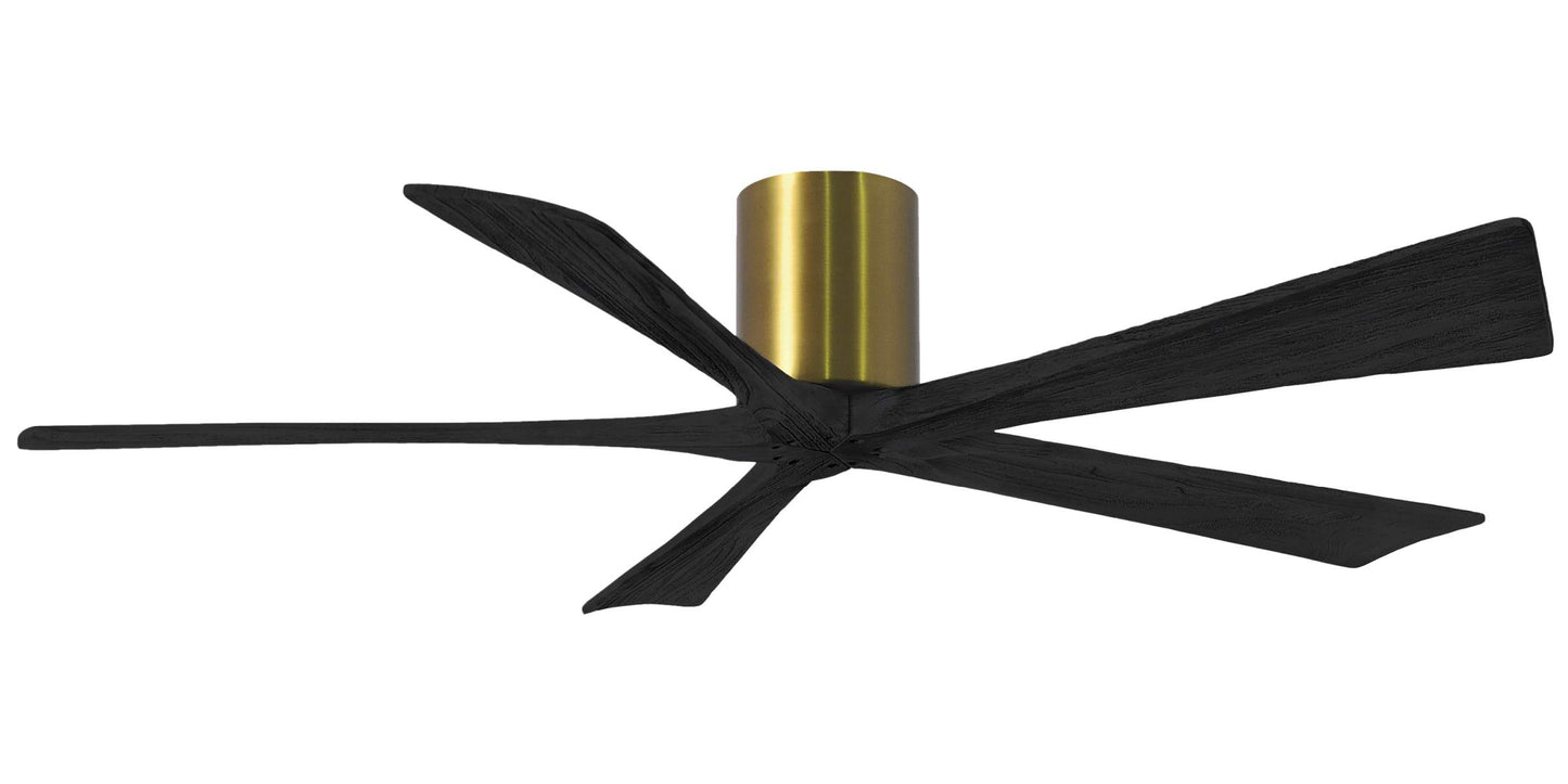 IR5H-BRBR-BK-60 Atlas Irene 60" Ceiling Fan in Brushed Brass with Matte Black Blades