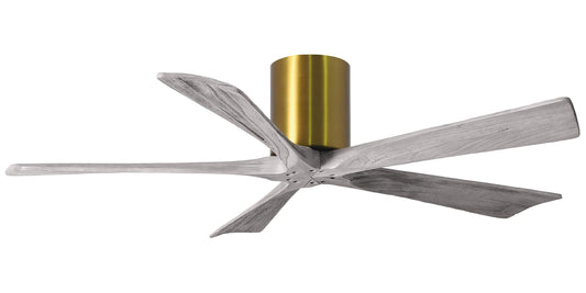 IR5H-BRBR-BW-52 Atlas Irene 52" Ceiling Fan in Brushed Brass with Barnwood Tone Blades