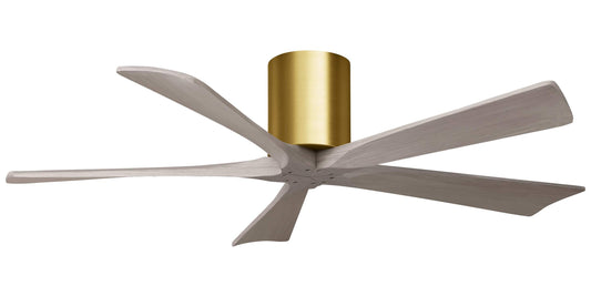 IR5H-BRBR-GA-52 Atlas Irene 52" Ceiling Fan in Brushed Brass with Gray Ash Blades