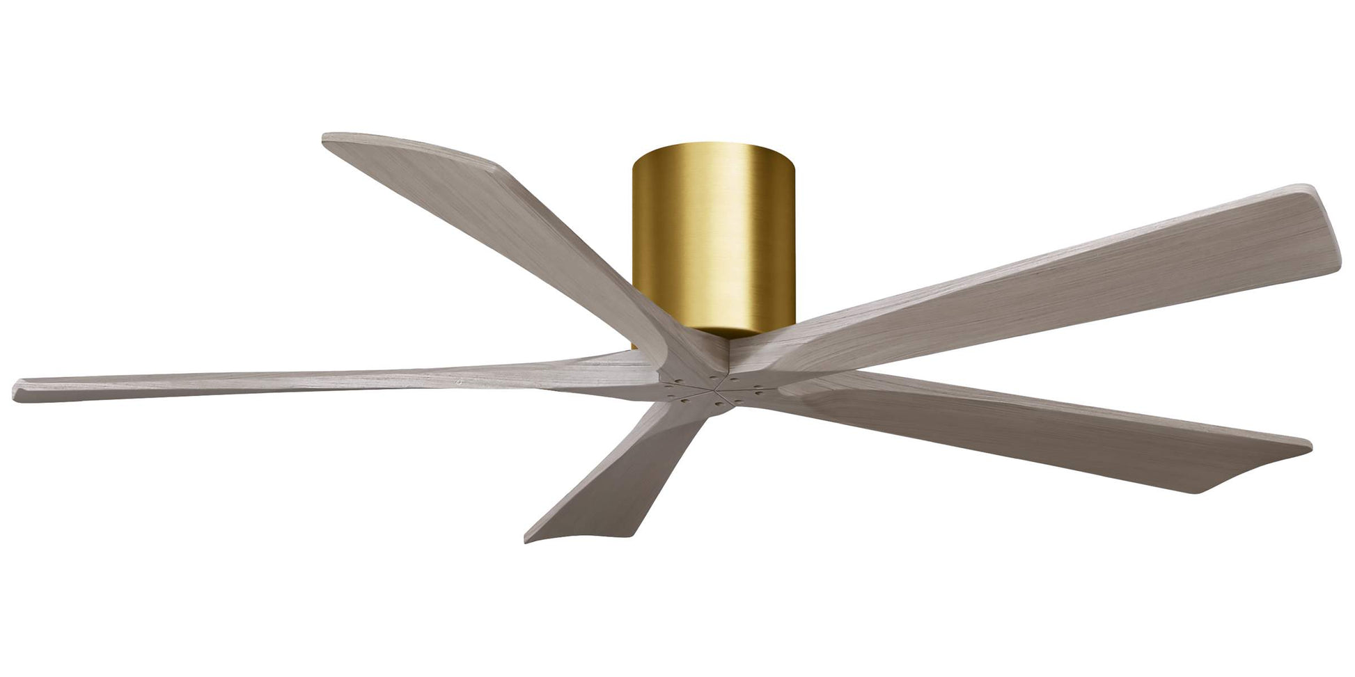 IR5H-BRBR-GA-60 Atlas Irene 60" Ceiling Fan in Brushed Brass with Gray Ash Blades