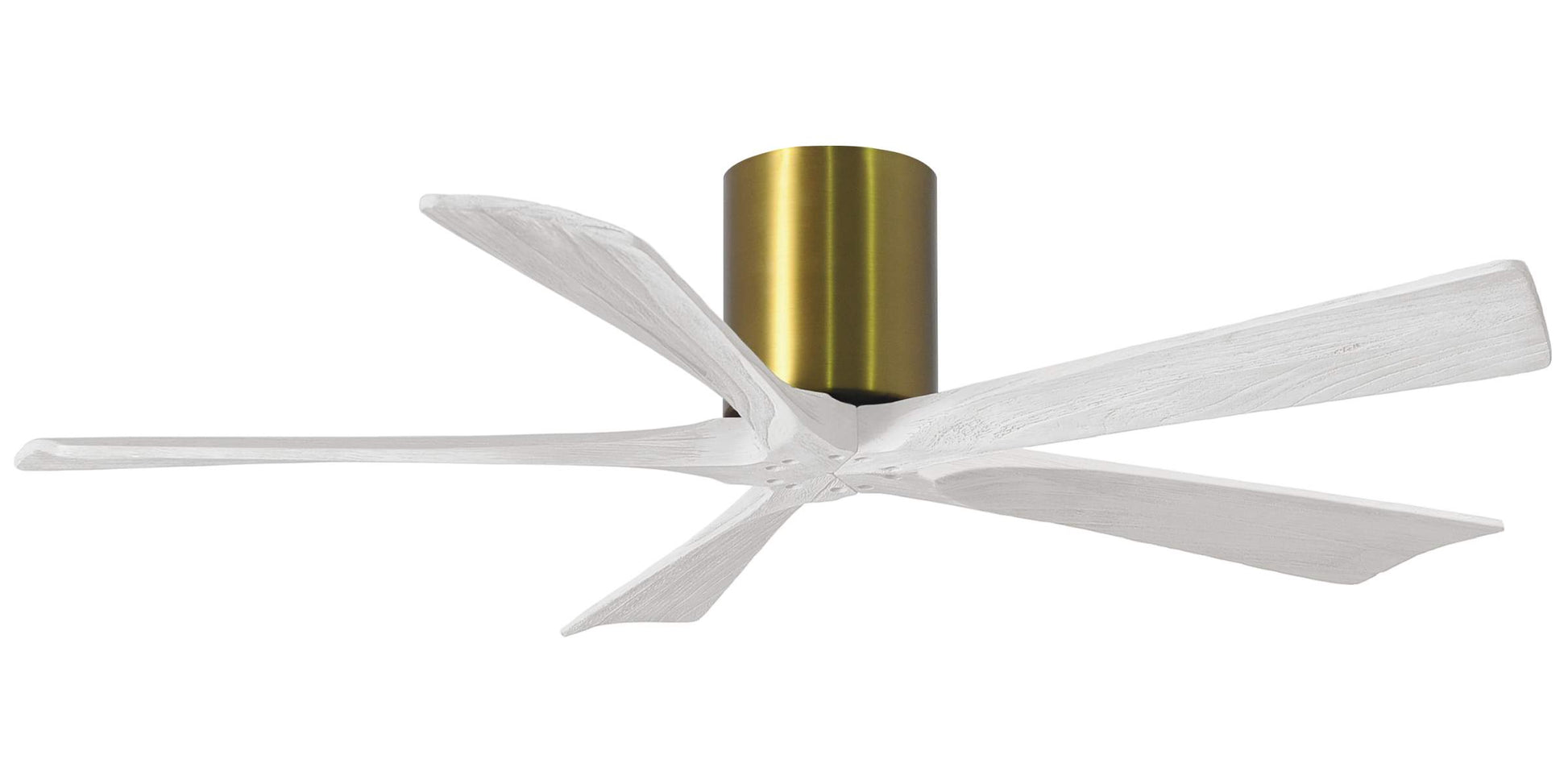 IR5H-BRBR-MWH-52 Atlas Irene 52" Ceiling Fan in Brushed Brass with Matte White Blades