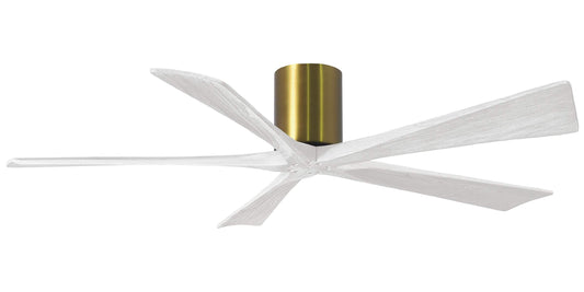 IR5H-BRBR-MWH-60 Atlas Irene 60" Ceiling Fan in Brushed Brass with Matte White Blades