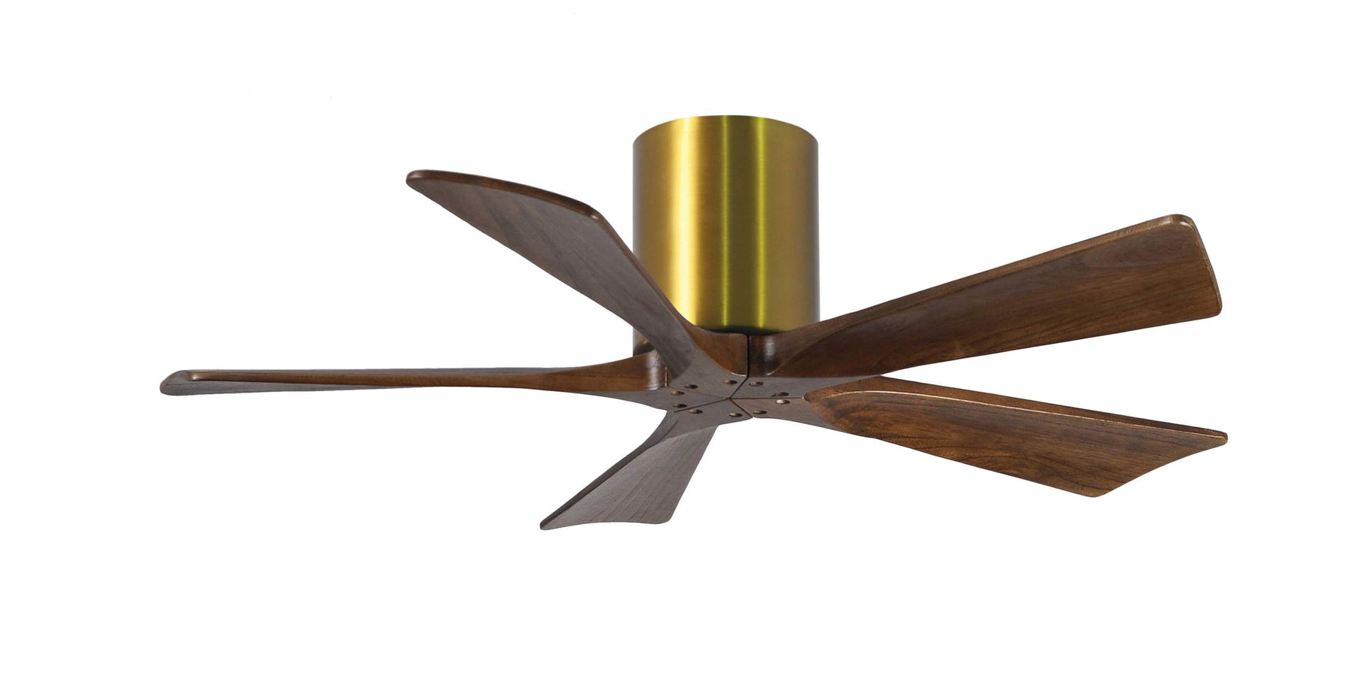 IR5H-BRBR-WA-42 Atlas Irene 42" Ceiling Fan in Brushed Brass with Walnut Tone Blades