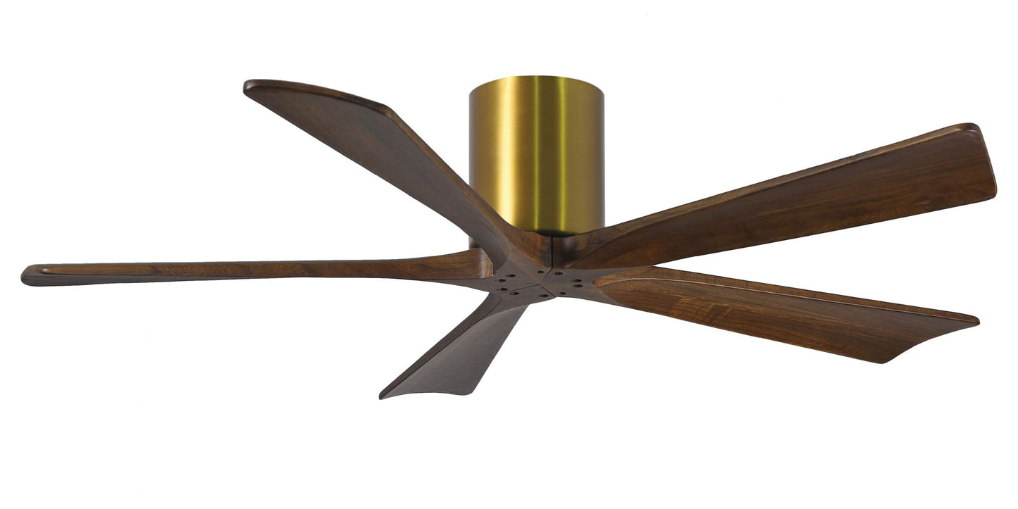 IR5H-BRBR-WA-52 Atlas Irene 52" Ceiling Fan in Brushed Brass with Walnut Tone Blades