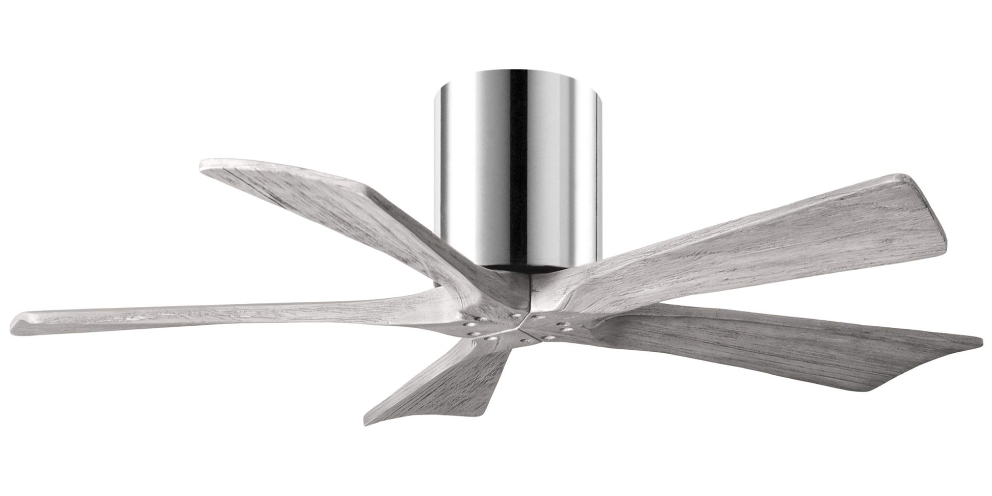 IR5H-CR-BW-42 Atlas Irene 42" Ceiling Fan in Polished Chrome with Barnwood Tone Blades