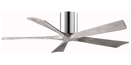 IR5H-CR-BW-52 Atlas Irene 52" Ceiling Fan in Polished Chrome with Barnwood Tone Blades