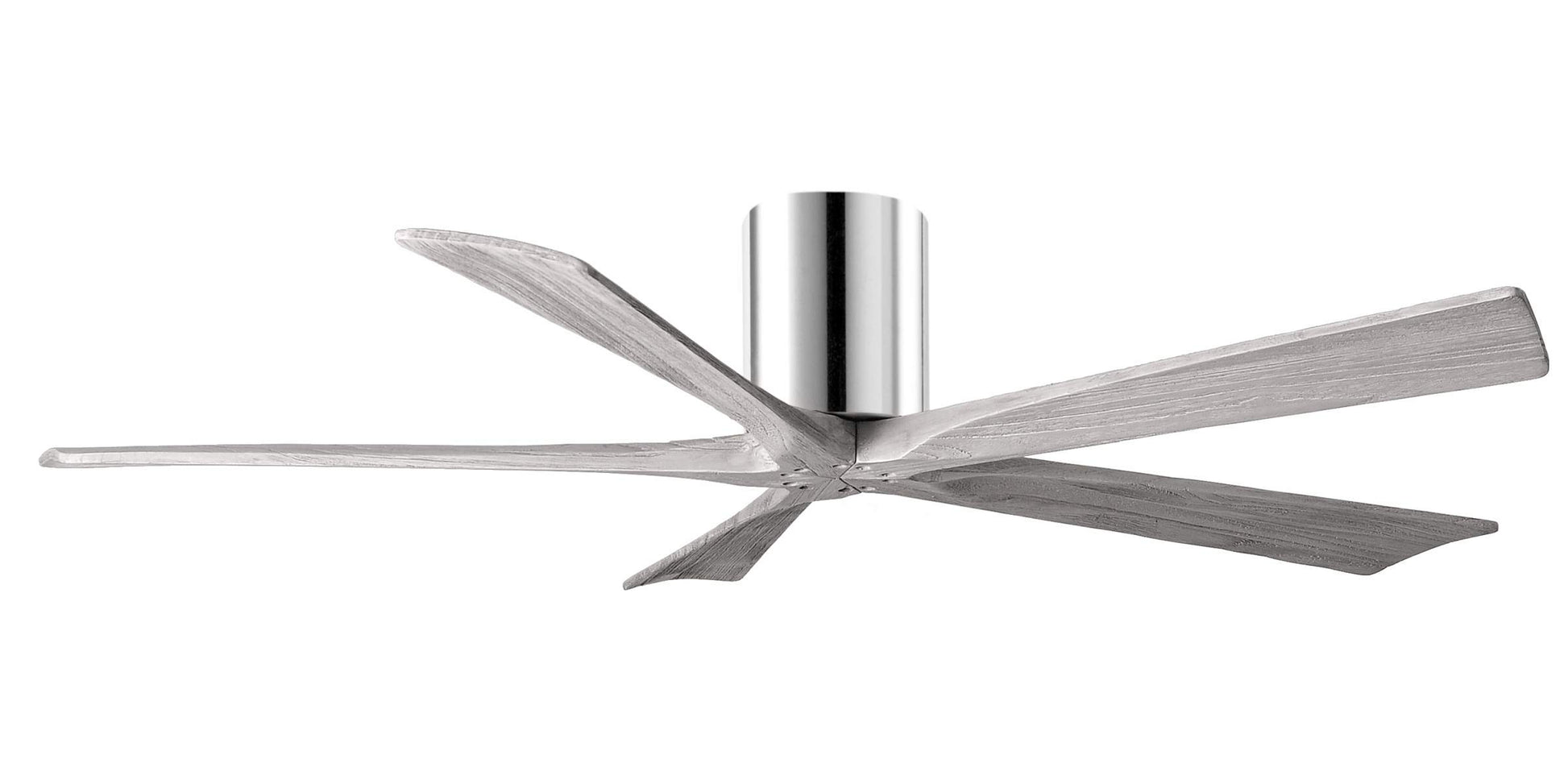 IR5H-CR-BW-60 Atlas Irene 60" Ceiling Fan in Polished Chrome with Barnwood Tone Blades