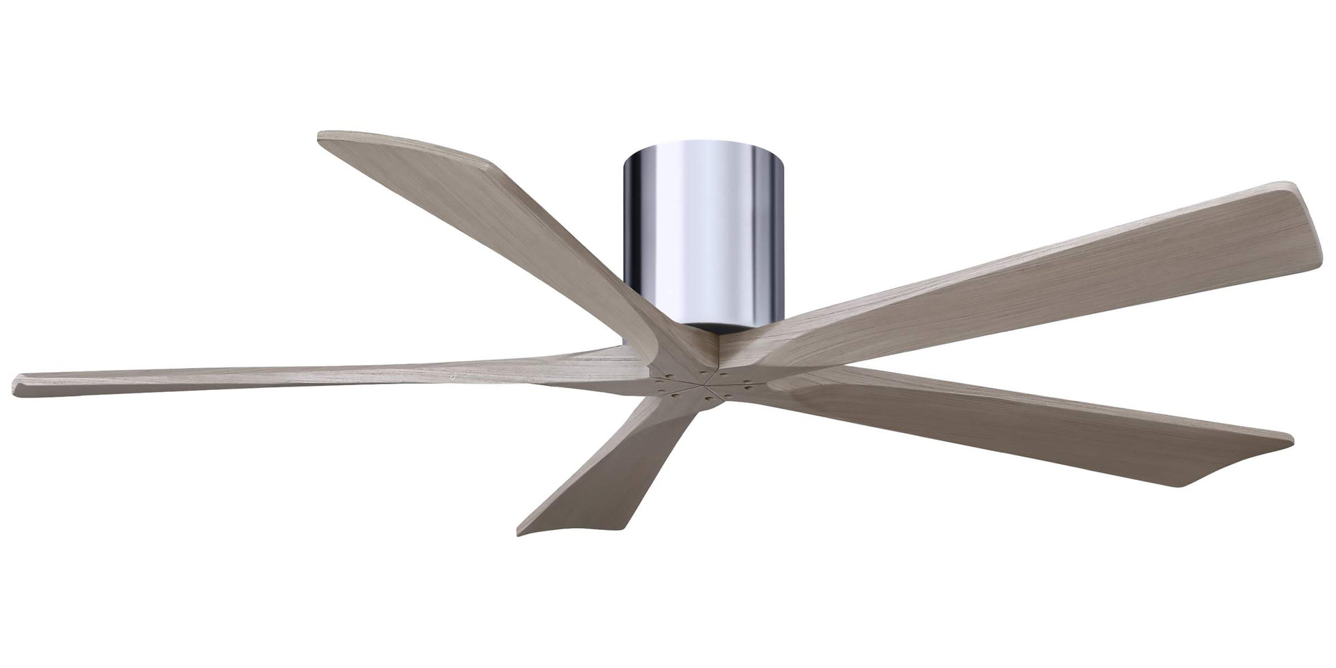 IR5H-CR-GA-60 Atlas Irene 60" Ceiling Fan in Polished Chrome with Gray Ash Blades