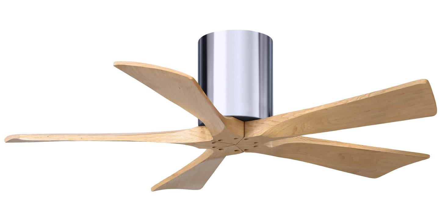 IR5H-CR-LM-42 Atlas Irene 42" Ceiling Fan in Polished Chrome with Light Maple Blades