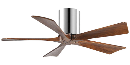 IR5H-CR-WA-42 Atlas Irene 42" Ceiling Fan in Polished Chrome with Walnut Tone Blades