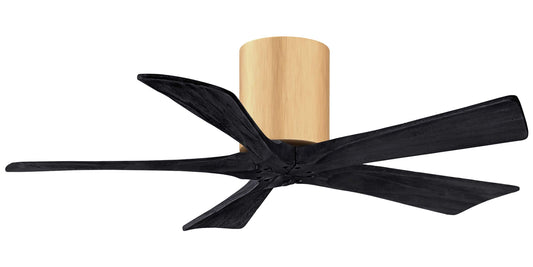 IR5H-LM-BK-42 Atlas Irene 42" Ceiling Fan in Light Maple with Matte Black Blades